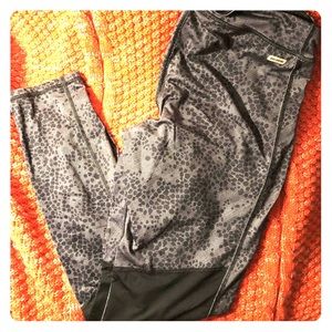 Grey with Black dots workout leggings